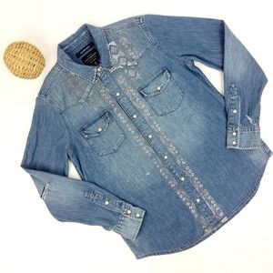 Lucky Brand Denim The Western Shirt Size Small